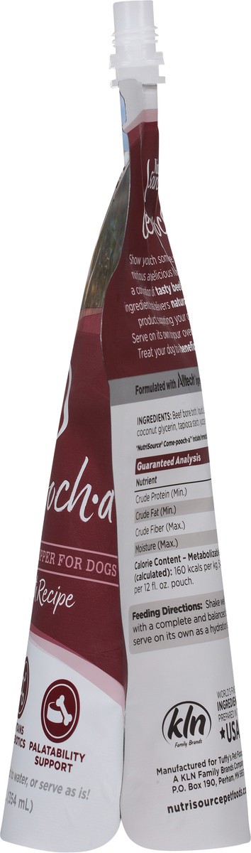 slide 7 of 16, NutriSource Come-Pooch-a Beef Bone Broth Recipe Topper for Dogs 12 fl oz, 12 fl oz