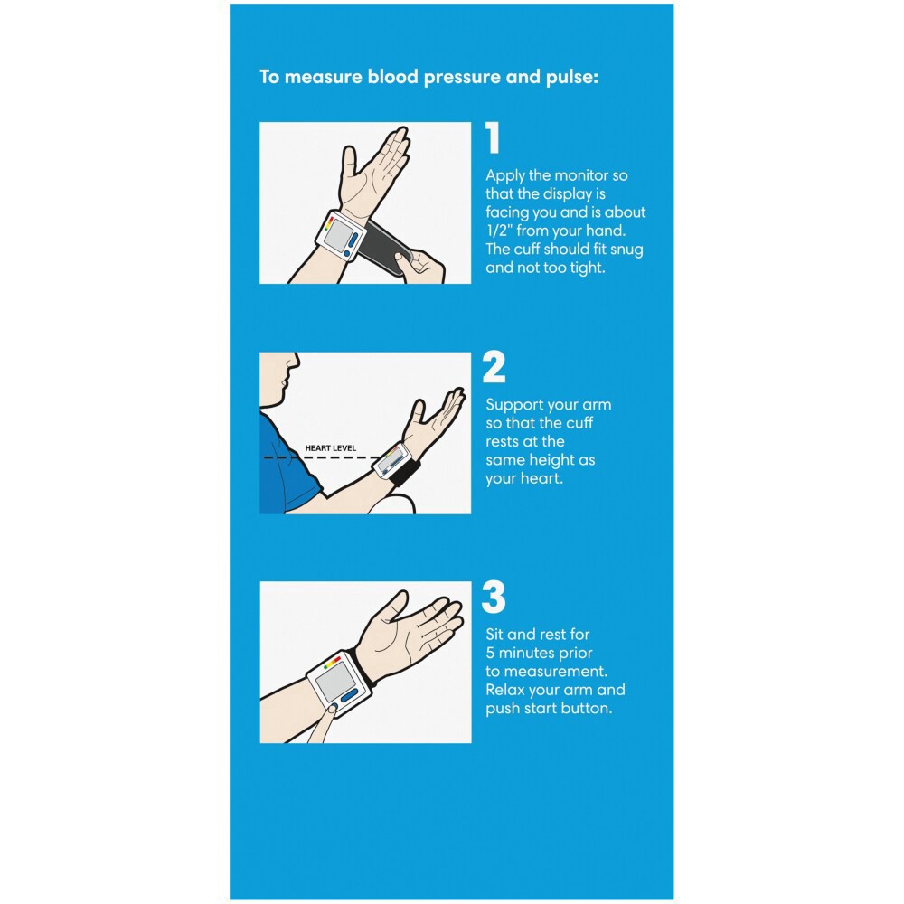 slide 2 of 4, Kroger Wrist Blood Pressure Automatic Monitor, 1 ct
