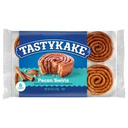 Tastykake Pecan Swirls, 6 Cinnamon and Pecan Baked Pastry Rolls, Cinnamon Rolls