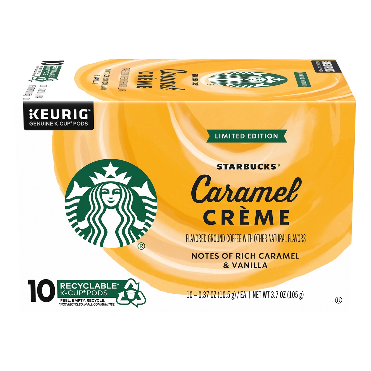 slide 1 of 1, Starbucks Caramel Creme Kcups, 10 ct; 0.37 oz