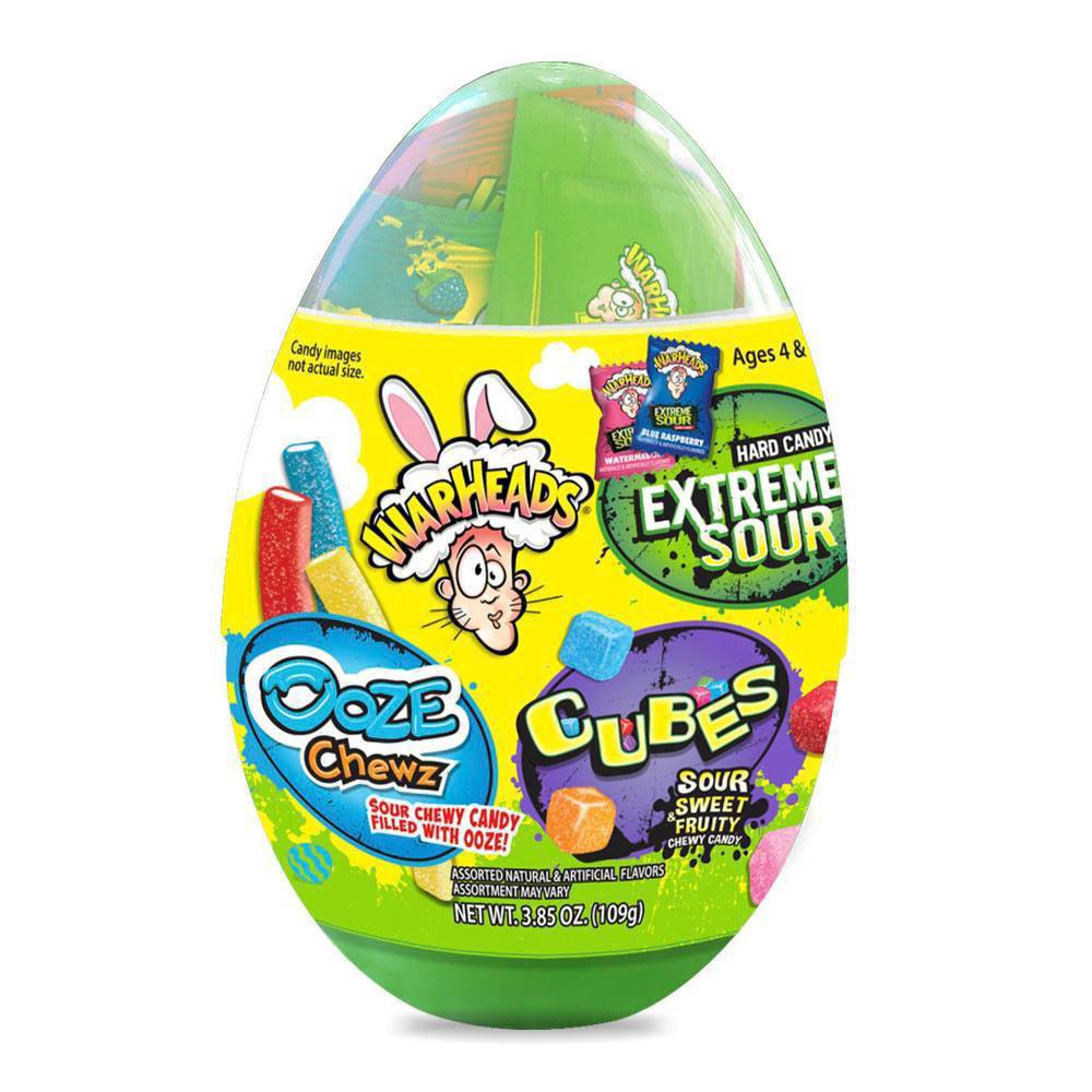 slide 1 of 3, Warheads Easter Sour Scrambler Egg - 3.85oz, 3.85 oz