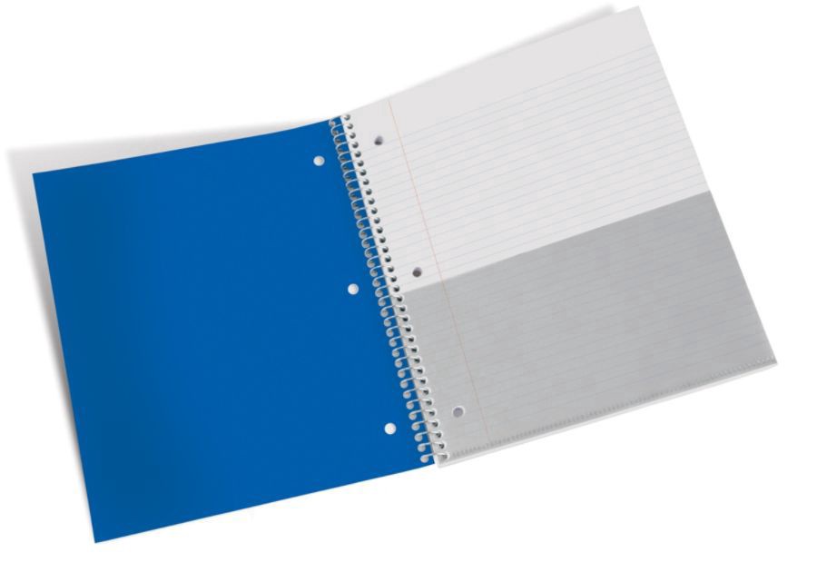 slide 3 of 3, Office Depot Brand Stellar Poly Notebook, 8 1/2" X 11", 3 Subject, College Ruled, 300 Pages (150 Sheets), Blue, 150 ct