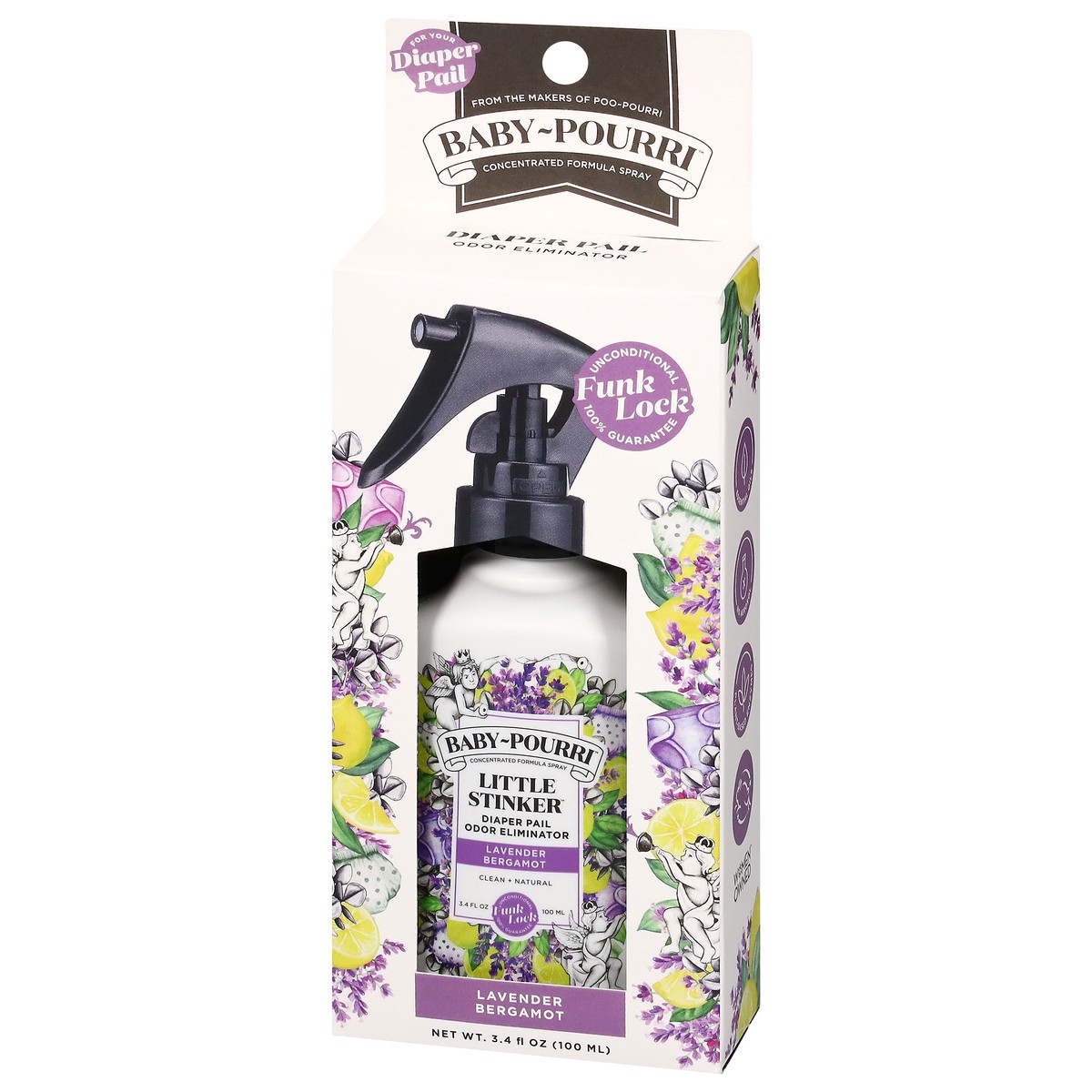 slide 4 of 11, Baby-Pourri Little Stinker Diaper Pail Lavender Bergamot Odor Eliminator 3.4 fl oz, 3.4 fl oz