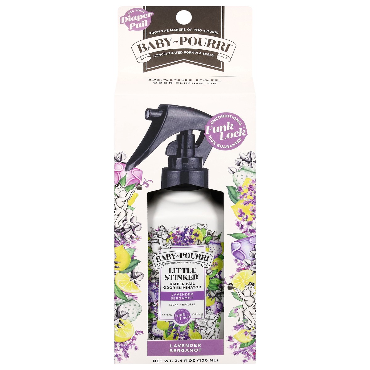 slide 3 of 11, Baby-Pourri Little Stinker Diaper Pail Lavender Bergamot Odor Eliminator 3.4 fl oz, 3.4 fl oz