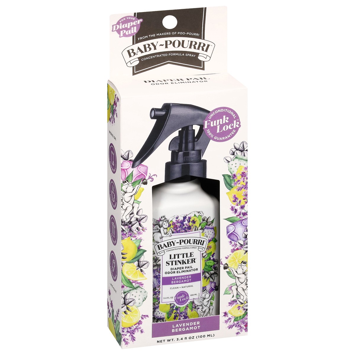 slide 11 of 11, Baby-Pourri Little Stinker Diaper Pail Lavender Bergamot Odor Eliminator 3.4 fl oz, 3.4 fl oz