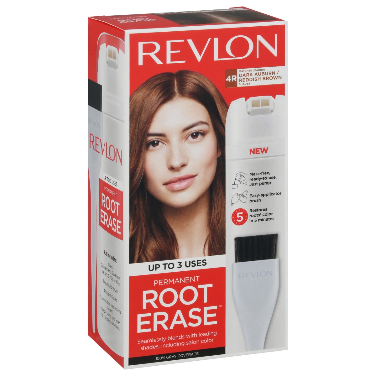 slide 6 of 12, Revlon Root Erase Permanent Touch Up, Dark Auburn / Reddish Brown, 1 ct