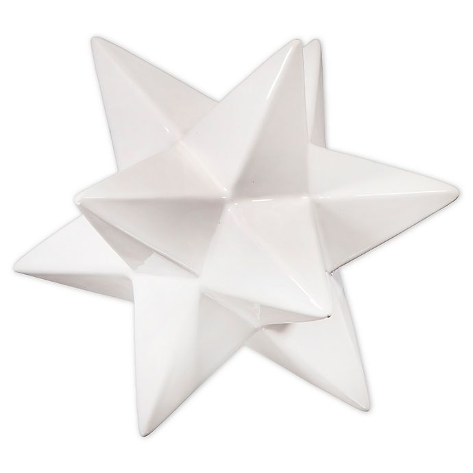 slide 1 of 1, One Kings Lane Open House One Kings Lane Ceramic Star Figurine - White, 1 ct