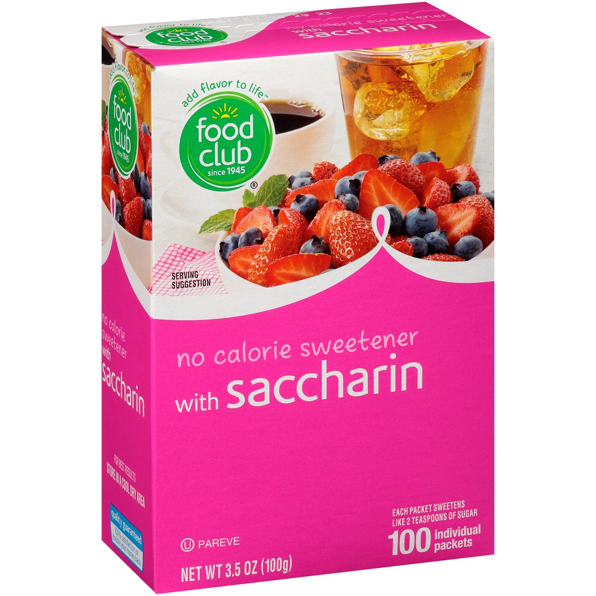 slide 2 of 10, Food Club Sugar Substitute Sacchrin, 100 ct