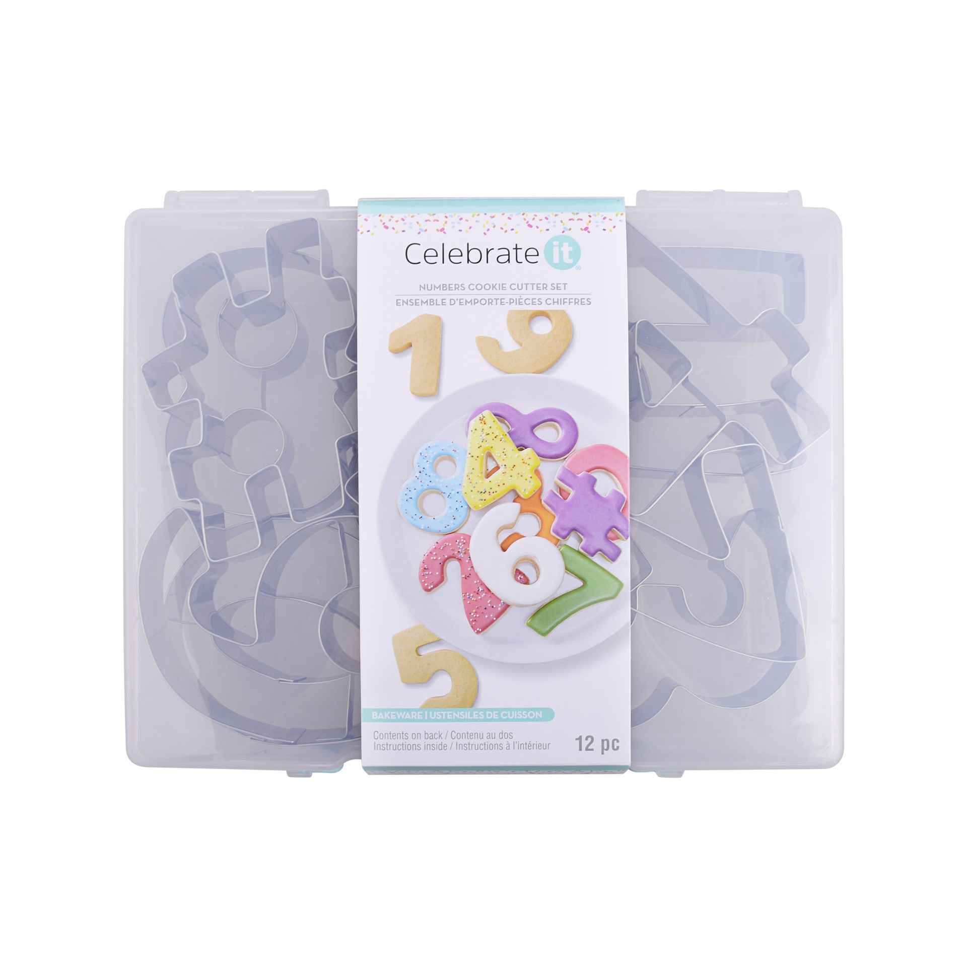 slide 4 of 4, Numbers Stainless Steel Cookie Cutter Set By Celebrate It, 3.25 in x 1 in