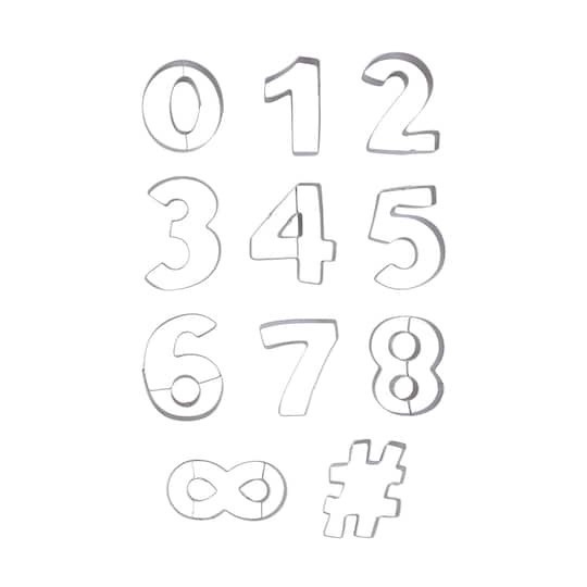 slide 1 of 4, Numbers Stainless Steel Cookie Cutter Set By Celebrate It, 3.25 in x 1 in