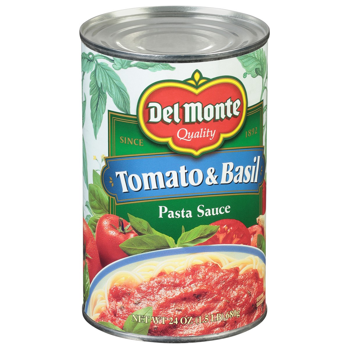 slide 2 of 9, Del Monte Spaghetti Sauce Tomato & Basil, 24 oz