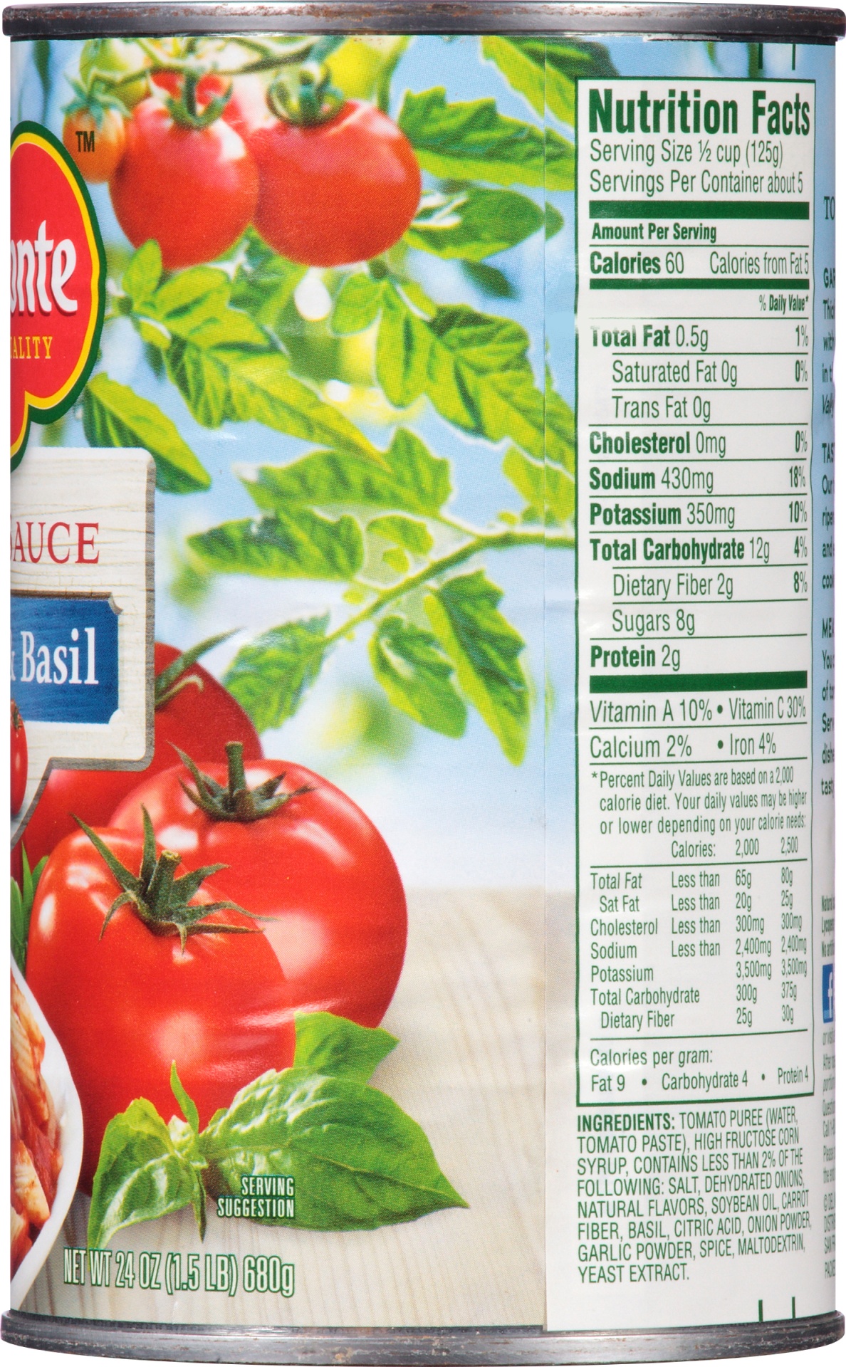 Del Monte Tomato Basil Pasta Sauce 24 oz Shipt