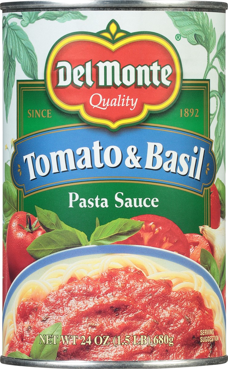 slide 6 of 9, Del Monte Spaghetti Sauce Tomato & Basil, 24 oz