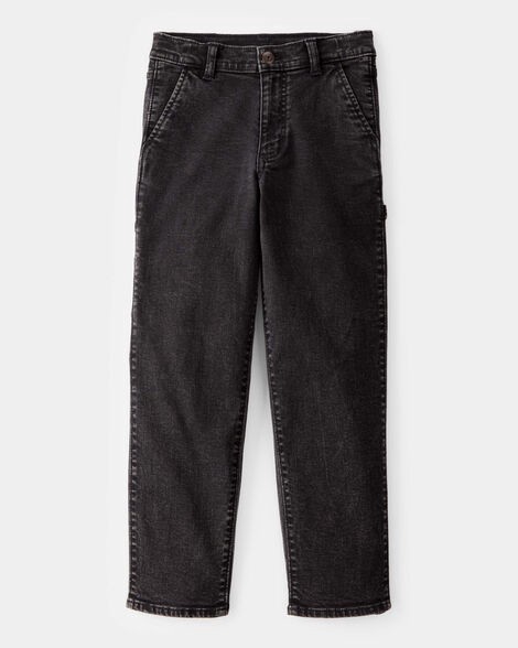 slide 1 of 3, Oshkosh Kid Baggy Iconic Denim Cargo Pants - Black Wash Black Ozone Wash 10, 1 ct