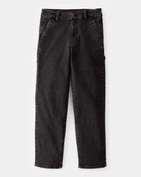 Oshkosh Kid Baggy Iconic Denim Cargo Pants - Black Wash Black Ozone Wash 10
