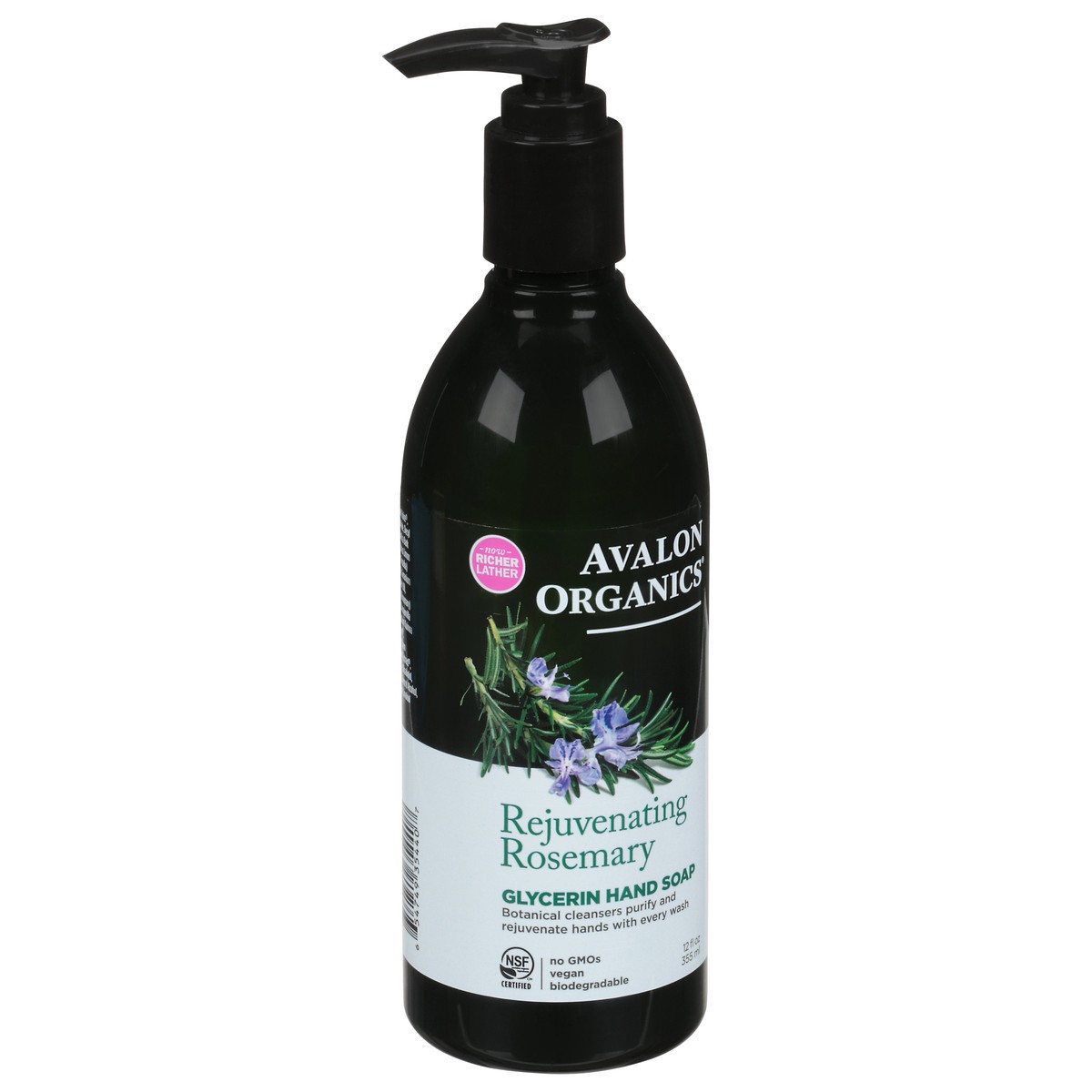 slide 7 of 11, Avalon Organics Rejuvenating Rosemary Glycerin Hand Soap 12 fl oz, 12 fl oz