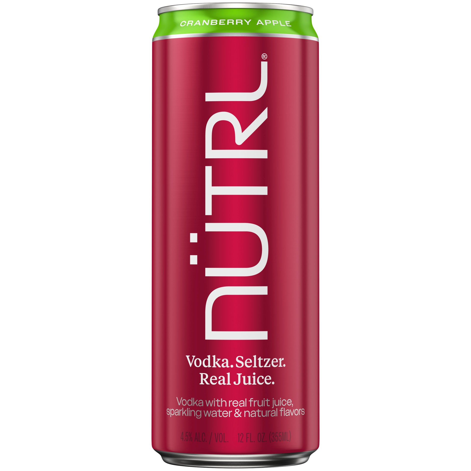 slide 2 of 2, Nutrl Vodka Seltzer Cranberry Apple 12 oz Single CAN Sleek 4_5ABV, 12 fl oz