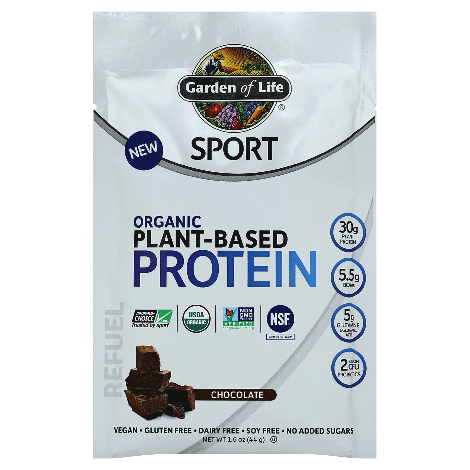 slide 1 of 1, Garden of Life Sport Organic Protein Chocolate, 1.6 oz
