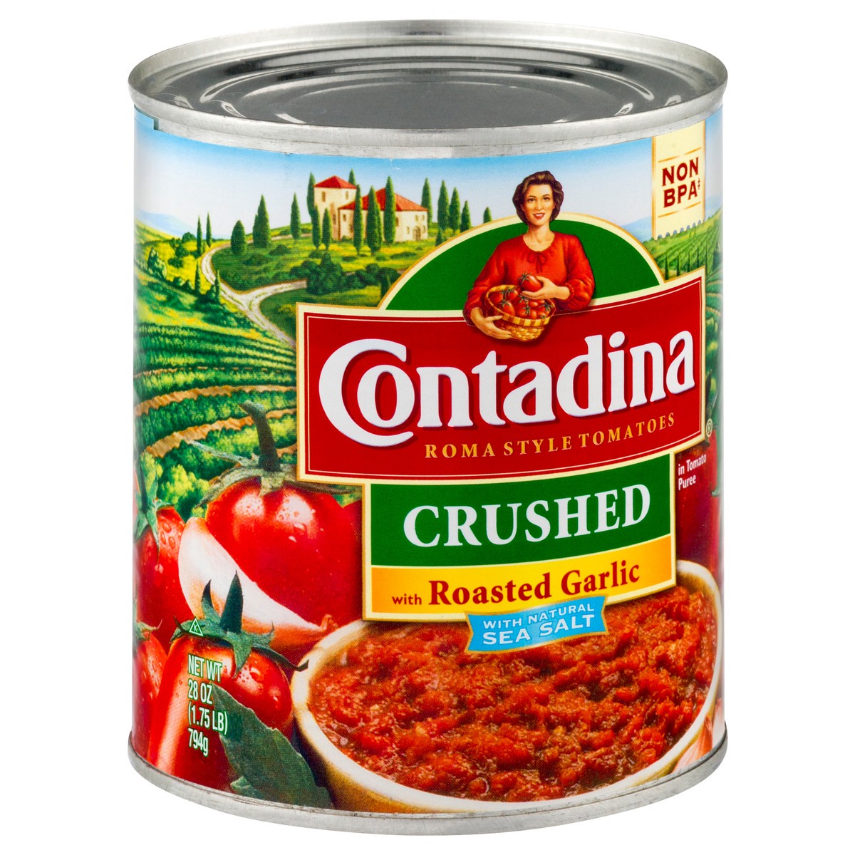 slide 12 of 12, Contadina Crushed Roma Style with Roasted Garlic Tomatoes 28 oz, 28 oz