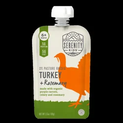 Serenity Kids Free Range Turkey + Rosemary with Purple Carrots, Zucchini, & Celery