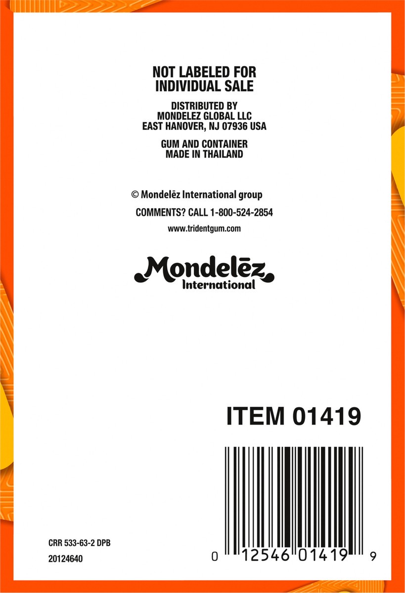 slide 7 of 9, Trident Tropical Twist Sugar Free Gum, 6 Pocket Packs of 28 Pieces (168 Total Pieces), 10.67 oz