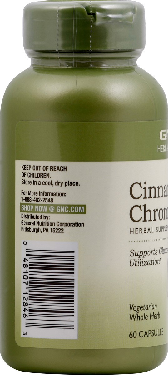 slide 3 of 6, GNC Cinnamon & Chromium 60 ea, 60 ct