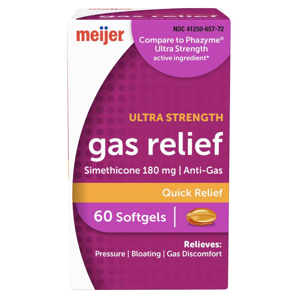 slide 1 of 8, Meijer Ultra Strength Gas Relief Softgels, 60 ct