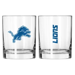 Logo Brands Detroit Lions 14 oz Rocks Glass