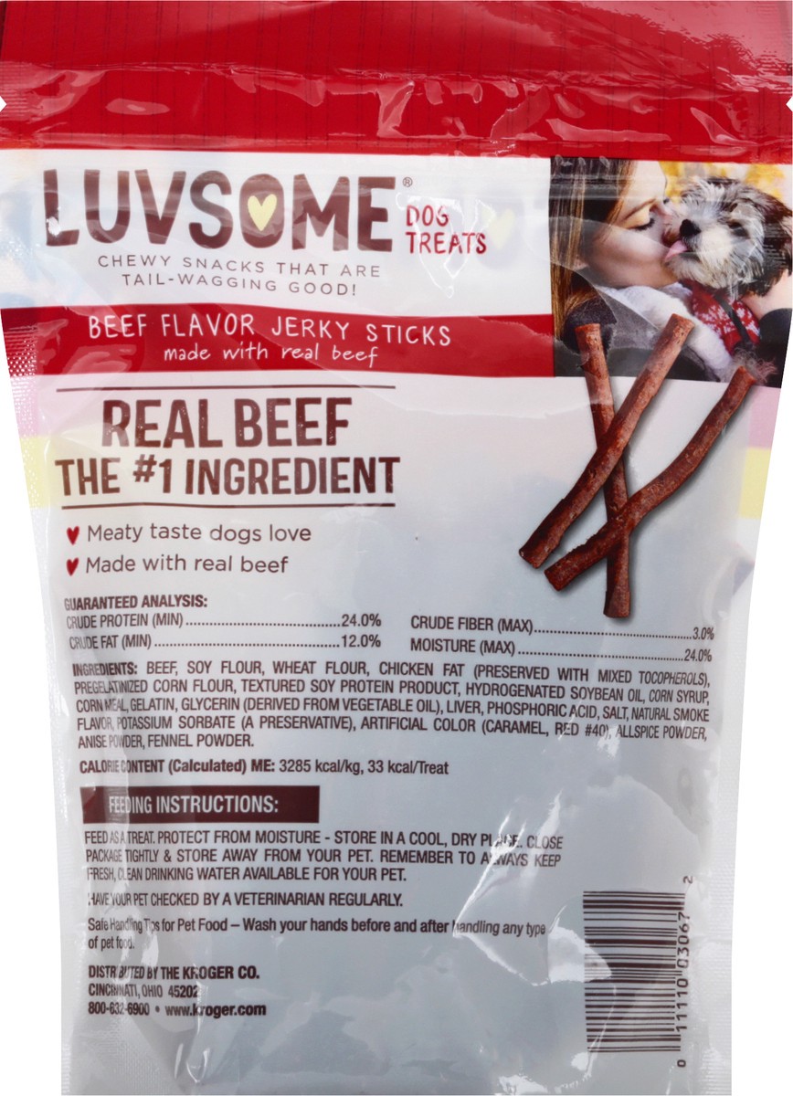 slide 7 of 9, Luvsome Jerky Sticks Beef Flavor Dog Treats 6 oz, 6 oz