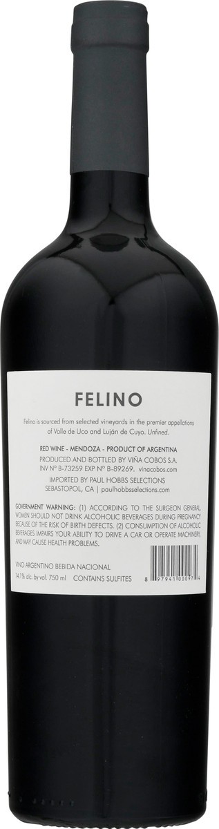 slide 8 of 11, Felino Mendoza-Argentina Malbec 750 ml, 750 ml