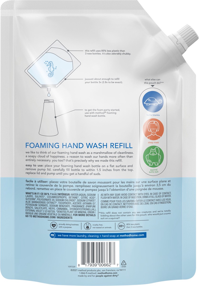 slide 3 of 3, method Foaming Hand Soap Refill, Sweet Water, 28 Ounce, 28 fl oz