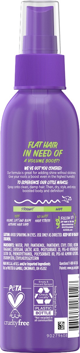 slide 2 of 3, Aussie Instant Volume Volumizing Spray Gel for Wavy Hair, and Straight Hair, 5.7 fl oz