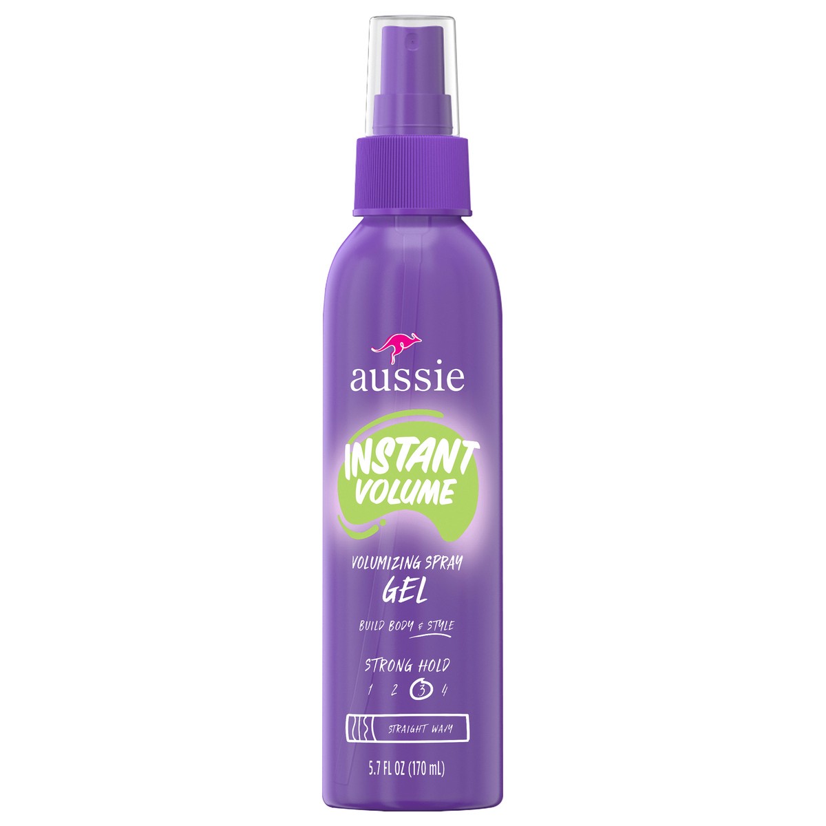 slide 1 of 3, Aussie Instant Volume Volumizing Spray Gel for Wavy Hair, and Straight Hair, 5.7 fl oz