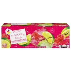 Giant Raspberry Lime Seltzer Water - 12 pk