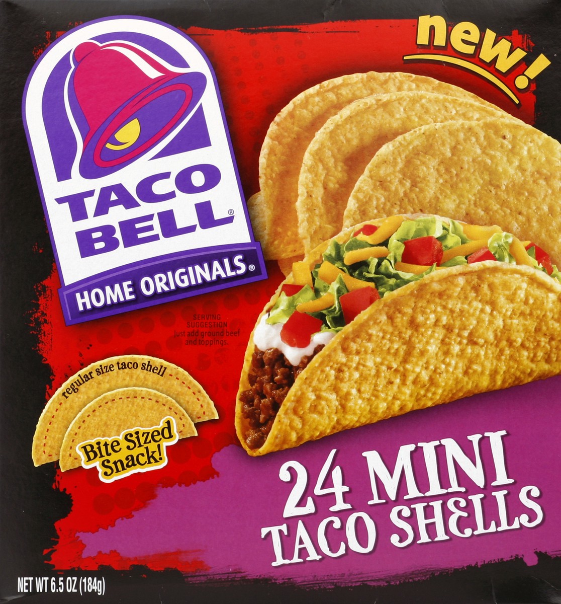 slide 4 of 4, Taco Bell Taco Shells, Mini, 6.5 oz