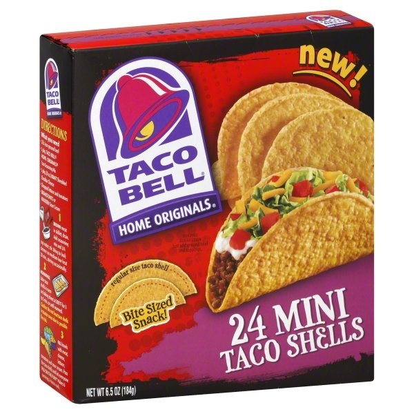 slide 1 of 1, Taco Bell Taco Shells, Mini, 6.5 oz