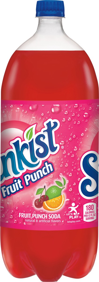 slide 2 of 7, Sunkist Fruit Punch Soda- 2 liter, 2 liter