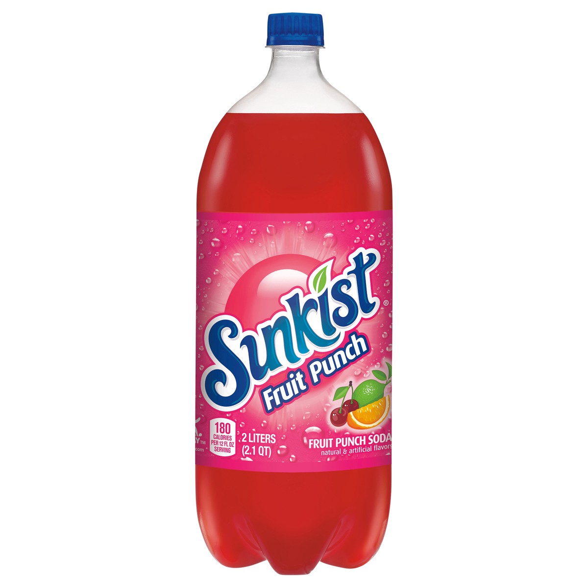slide 1 of 7, Sunkist Fruit Punch Soda- 2 liter, 2 liter