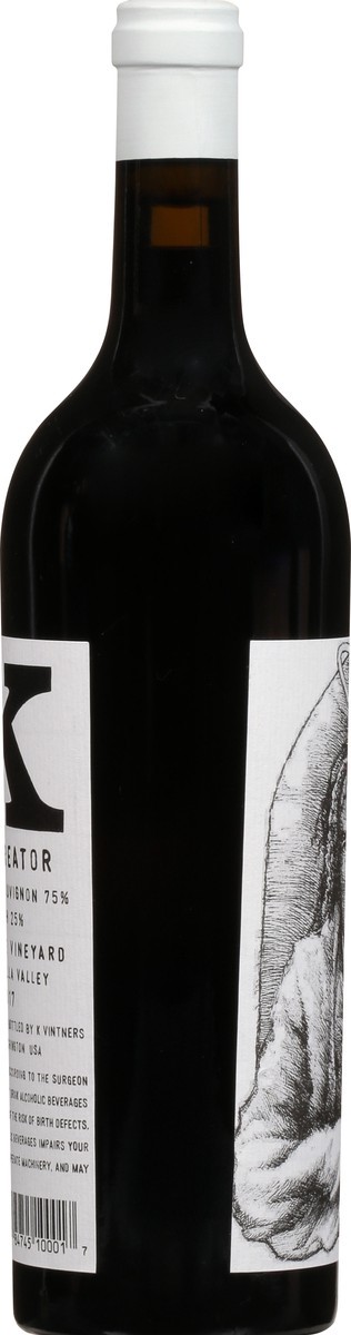 slide 9 of 9, K Vintner's K The Creator Cabernet Sauvignon-Syrah Red Wine, Walla Walla Valley, Washington State, 750 ml