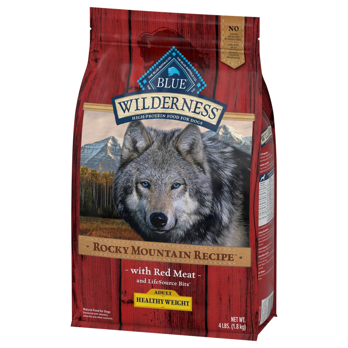 slide 9 of 12, Blue Buffalo Wilderness Rocky Mountain Recipe High Protein, Natural Adult Healthy Weight Dry Dog Food, Red Meat 4-lb, 4 lb