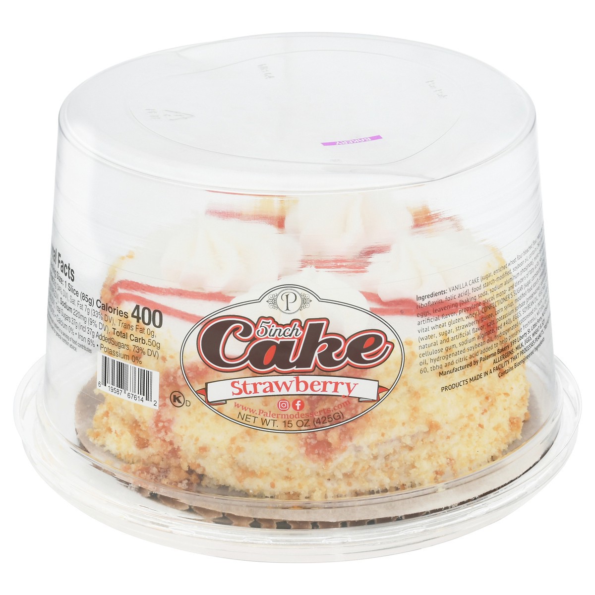 slide 14 of 16, Palermo 5 Inch Strawberry Cake 15 oz, 15 oz