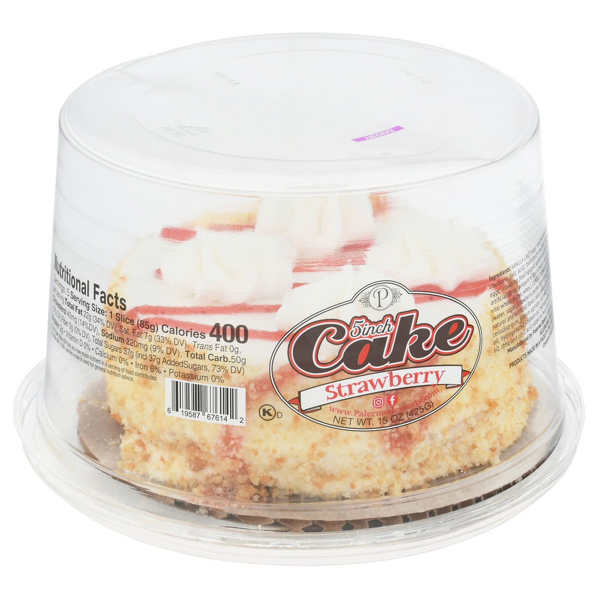 slide 7 of 16, Palermo 5 Inch Strawberry Cake 15 oz, 15 oz