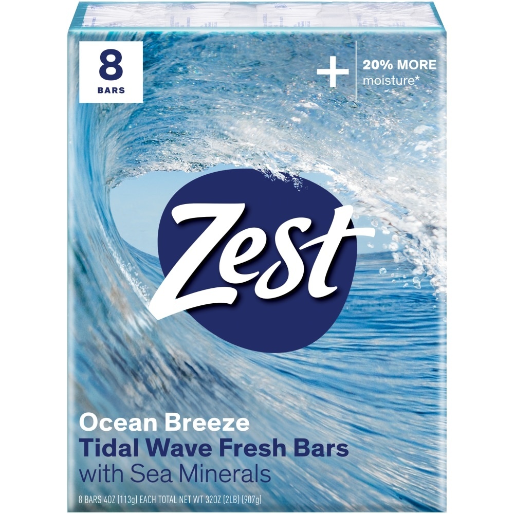 slide 1 of 1, Zest Ocean Breeze Bar Soap, 8 ct; 4 oz