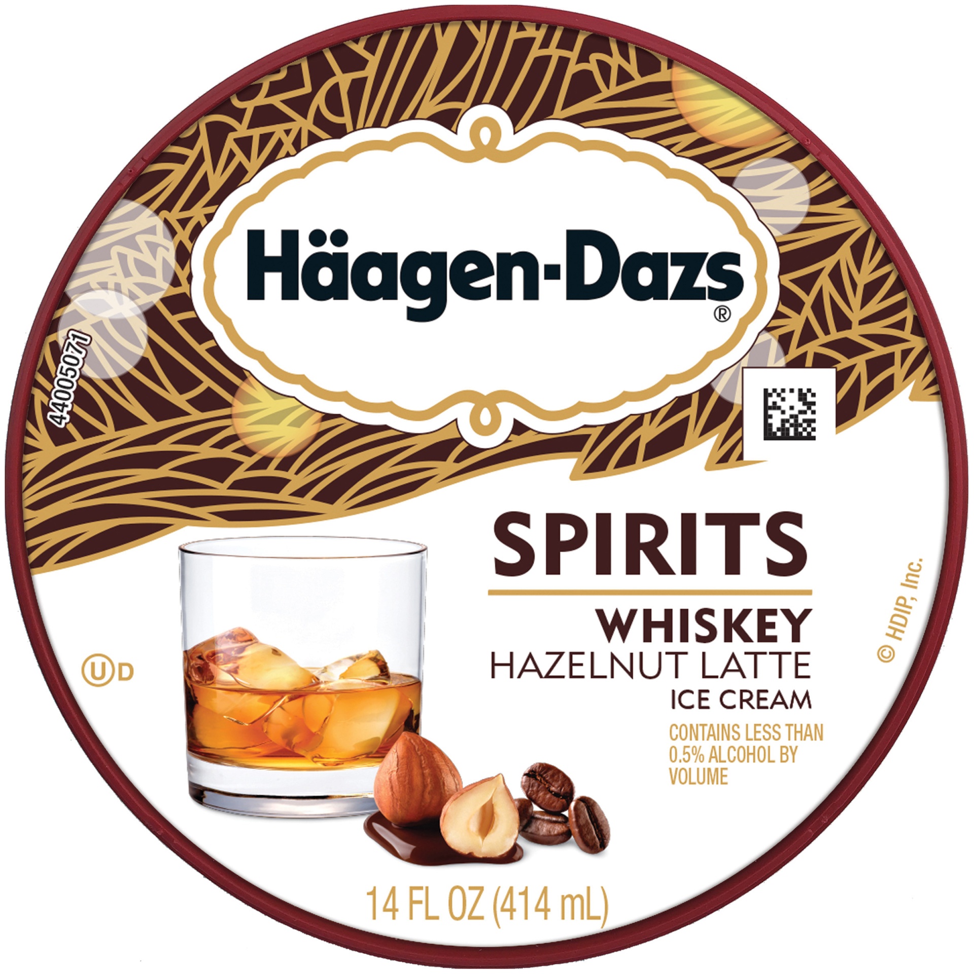 slide 7 of 7, Häagen-Dazs Spirits Whiskey Hazelnut Latte Coffee Ice Cream, 14 fl oz