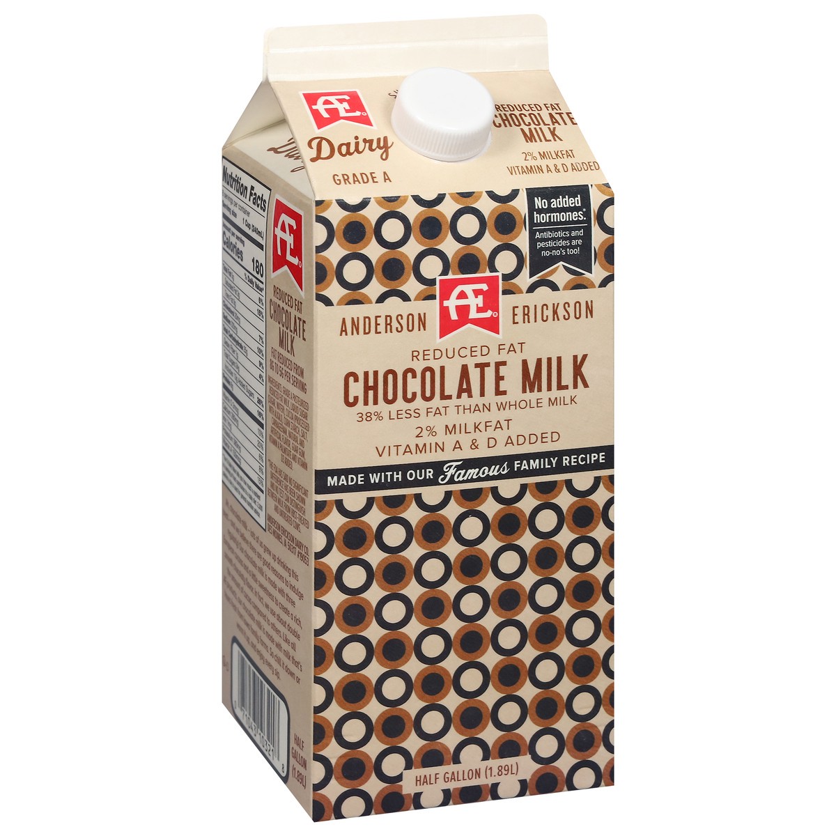 slide 9 of 9, Anderson Erickson Dairy 2% Reduced Fat Chocolate Milk Half Gallon, 1/2 gal