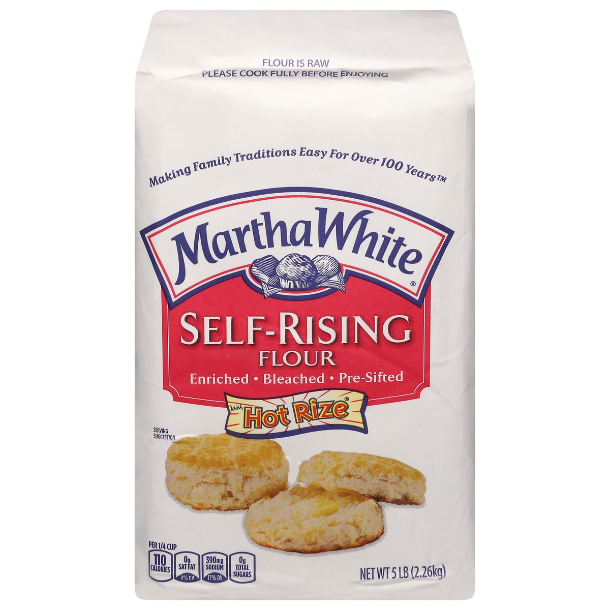 slide 1 of 9, Martha White Self Rising Flour with Hot Rize, 5 lb Bag, 5 lb