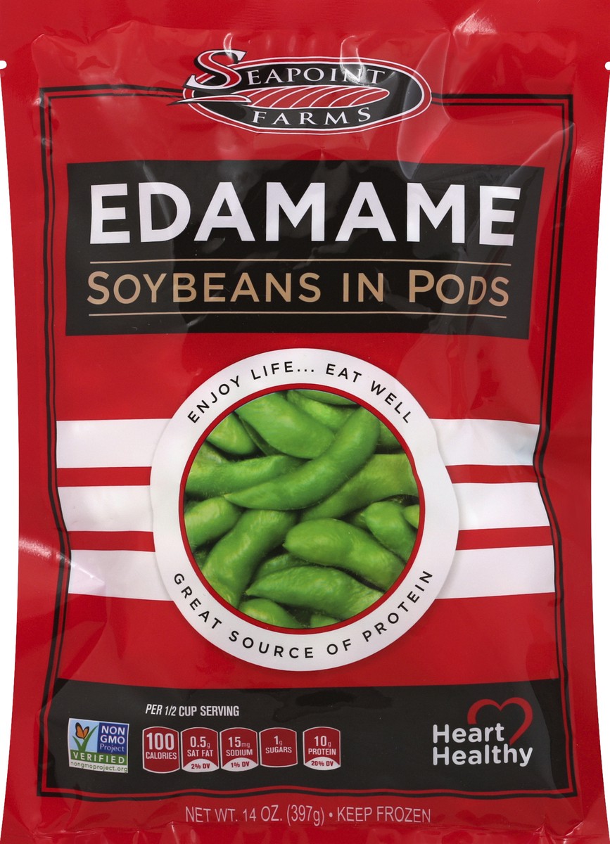 slide 1 of 6, Seapoint Farms Edamame Bean Pods Soybean, 14 oz