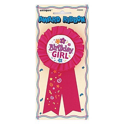 slide 1 of 1, Unique Birthday Girl Award Ribbon, 1 ct