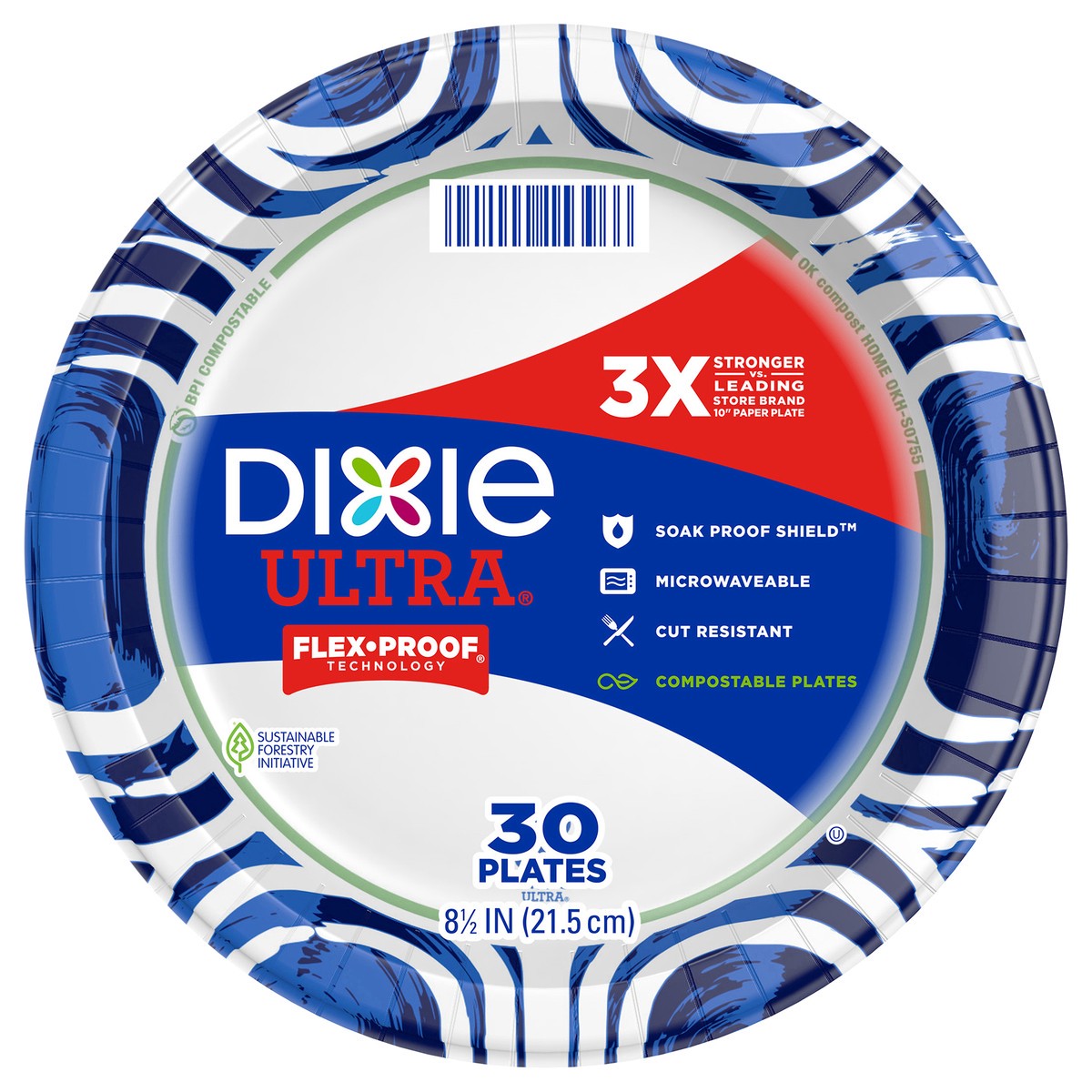 slide 1 of 4, Dixie Ultra Compostable 8.5 Inch Plates, 30 Count, 30 ct