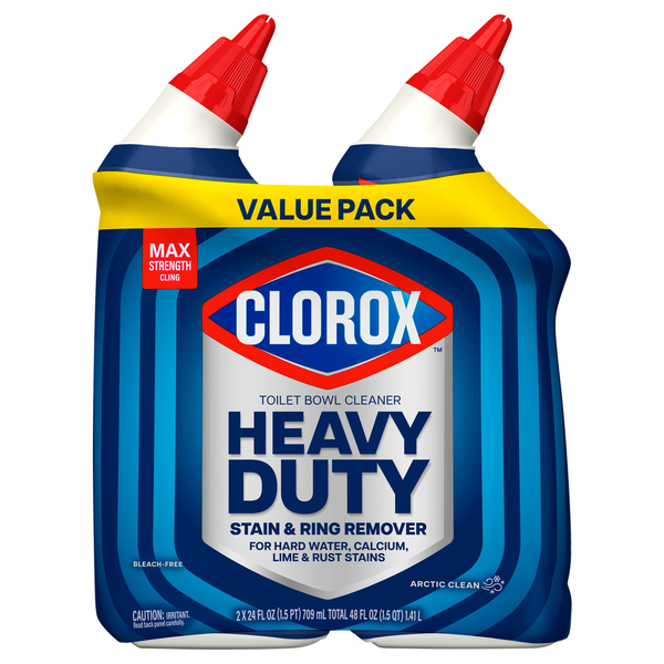 slide 1 of 3, Clorox Heavy Duty Arctic Clean Toilet Bowl Cleaner - 2 ct, 2 ct; 24 oz